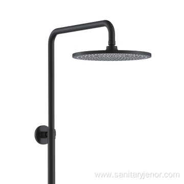 Metal Black Wall Mounted Mixer Rain Shower Set